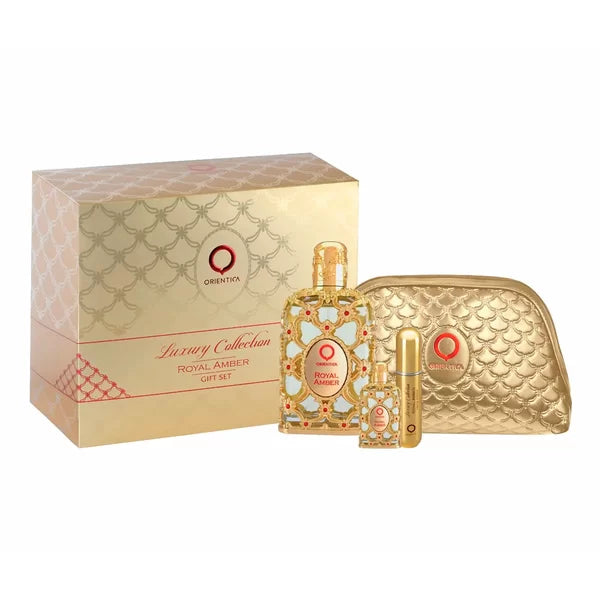 Kit Orientica Royal Amber Eau de Parfum 80ml + 7,5ml EDP + Atomizer + Gift Bag